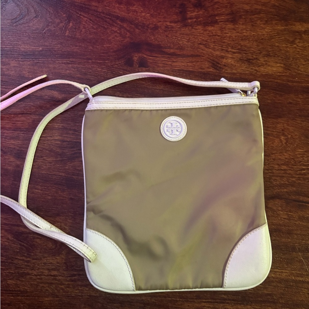 Tory Burch Tan and Cream Crossbody Bag